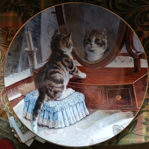 Bradford Exchange Collectable "Who's the Fairest of Them All" 8" Cat Plate
